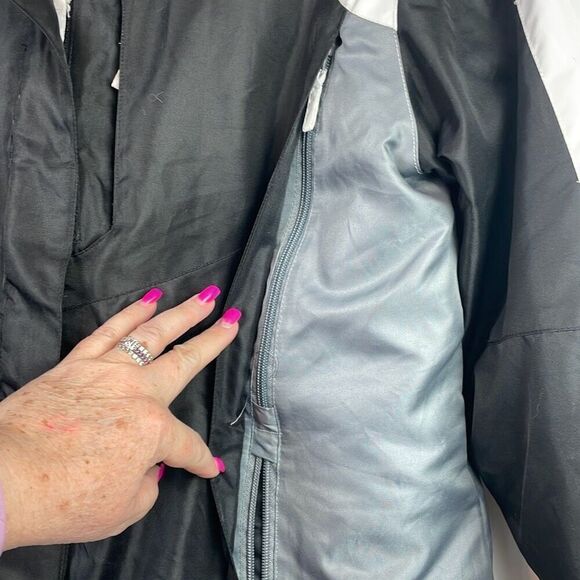 Athletic Works Womens Color Block Full Zip Hooded Jacket 3-way Parka  M(8/10) - Picture 6 of 13